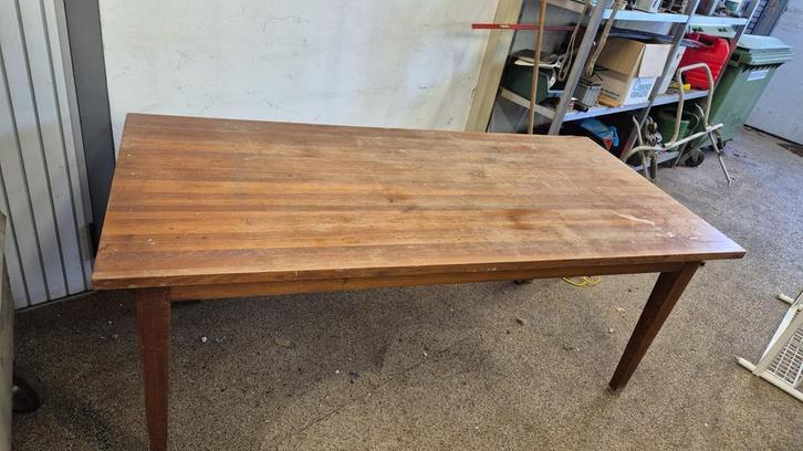 Massief Houten Tafel - 190x90x77cm, Antiek en Kunst, Antiek | Meubels | Tafels, Ophalen