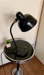Antieke Bauhaus bureaulamp zwart metaal, verstelbaar, Ophalen of Verzenden, Metaal, Minder dan 50 cm, Antiek vintage