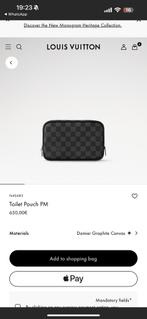 Originele louis Vuitton toilet tas clutch zwart grijs NIEUW, Ophalen of Verzenden, Zo goed als nieuw, Zwart, Heer of Dame
