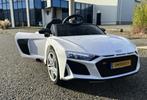 Audi R8 12v zwart Afstands / Bluetooth - Leder - Rubberban, Kinderen en Baby's, Speelgoed | Buiten | Voertuigen en Loopfietsen