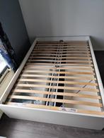 Gratis! Ikea bedframe Brimnes 140x200 met lattenbodem, Ophalen, Gebruikt, Wit, Tweepersoons