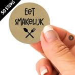50 stickers Diner lunch ontbijt - eet smakelijk 4cm, Verzenden, Nieuw