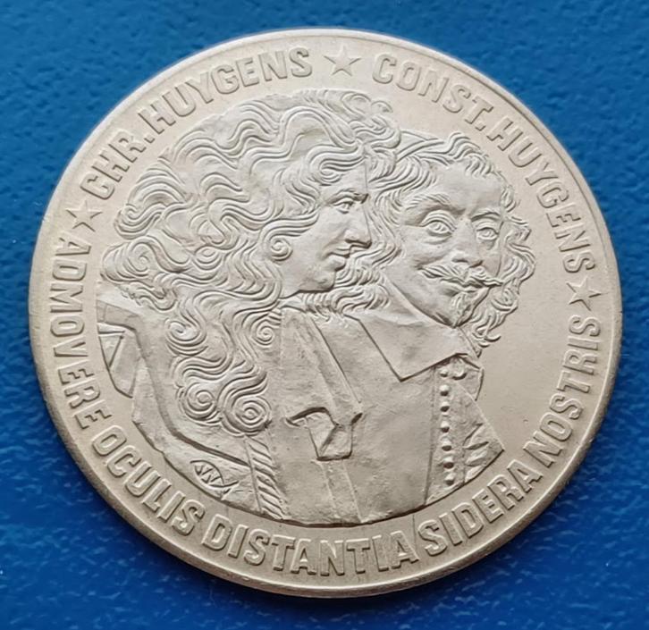 10 ECU 1989 - Constantijn en Christiaan Huygens, Postzegels en Munten, Penningen en Medailles, Overige materialen, Nederland, Verzenden