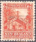 Nieuw Zeeland 1935 Maori House 2D gebruikt, Verzenden, Gestempeld