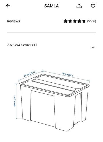 Ikea opberg bakken Samla beschikbaar voor biedingen