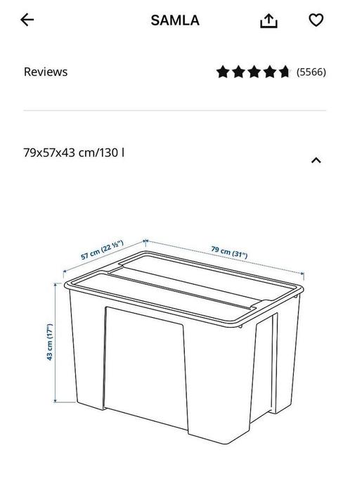 Ikea opberg bakken Samla, Huis en Inrichting, Woonaccessoires | Kisten, Gebruikt, Minder dan 50 cm, Minder dan 50 cm, Ophalen