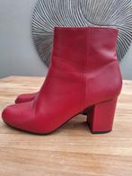 Zgan, prachtige enkellaarsjes Hallhuber, maat 37, Lage of Enkellaarzen, Ophalen of Verzenden, Zo goed als nieuw, Rood