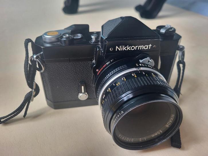 Analoge vintage Nikon Nikkormat FTN met 50 mm lens, Audio, Tv en Foto, Fotocamera's Analoog, Gebruikt, Spiegelreflex, Nikon, Ophalen of Verzenden