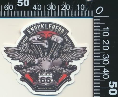 Sticker: Knucklehead Motor Cycles, Ophalen of Verzenden, Zo goed als nieuw, Auto of Motor
