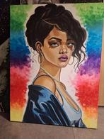 Rihanna Acrylic painting 80cm x 60cm x 3,5cm, Ophalen of Verzenden