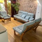 Vintage zithoek, Deens design (2x bank + fauteuil), Ophalen, Gebruikt