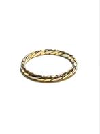14k geel en witgouden ring, 18 tot 19, ., Ophalen of Verzenden, Zo goed als nieuw