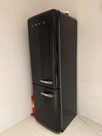 Zwarte Smeg koelkast met vriesvak, Ophalen, 200 liter of meer, 60 cm of meer, 160 cm of meer