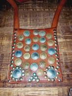 Leren tas met oude munten, Ophalen of Verzenden, Zo goed als nieuw, Bruin, Schoudertasje