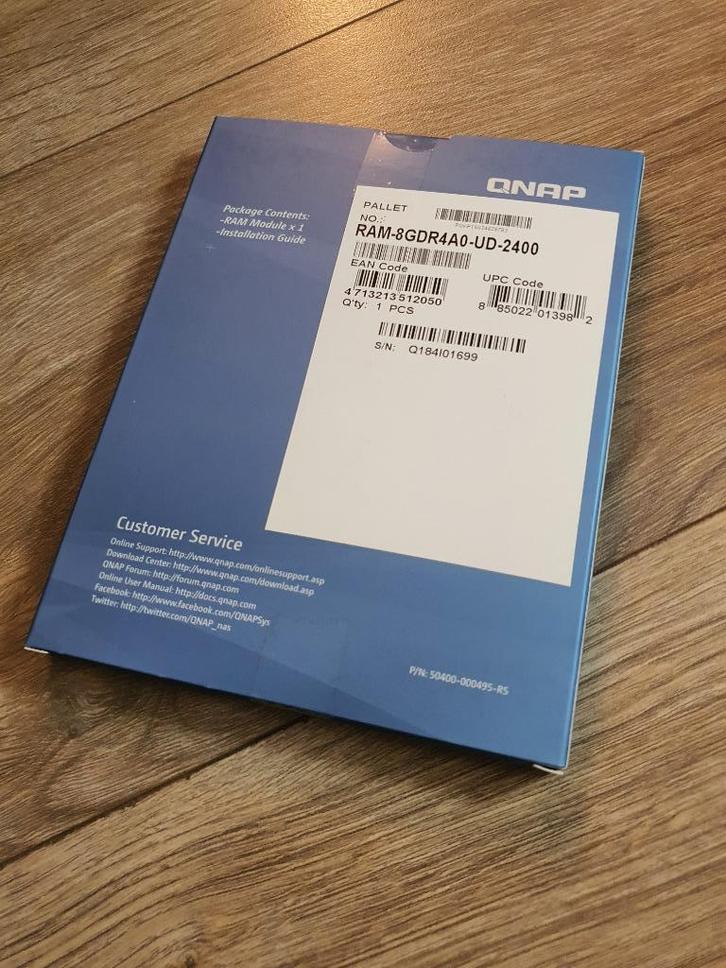 Qnap RAM-8GDR4A0-UD-2400, Computers en Software, NAS, Nieuw, Ophalen of Verzenden
