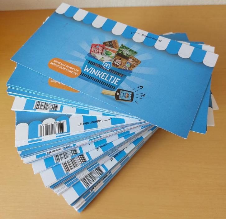Winkeltje Mini's AH - ongeopende pakjes mini boodschappen, Verzamelen, Supermarktacties, Albert Heijn, Ophalen