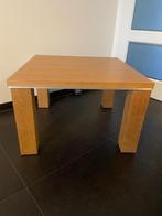 Bijzettafel eiken hout met afwerking RVS design strip, Ophalen