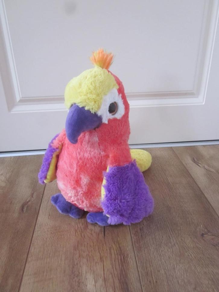 Sunkid superzacht grote pluche papegaai knuffel gele glitter, Kinderen en Baby's, Speelgoed | Knuffels en Pluche, Nieuw, Eend