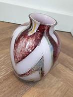Handgemaakte Glazen Vaas – Uniek Design, Ophalen of Verzenden, Minder dan 50 cm, Rood, Glas