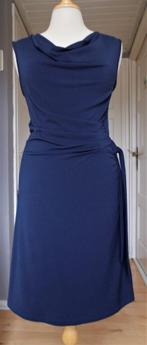 Mooi donkerblauw stretch jurkje van Amelie & Amelie! 40, Blauw, Knielengte, Maat 38/40 (M), Zo goed als nieuw
