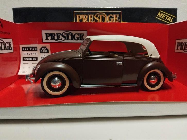 Volkswagen Kever cabriolet matbruin old Solido 1:18 1:16 KRD, Hobby en Vrije tijd, Modelauto's | 1:18, Zo goed als nieuw, Auto