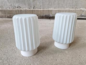 Set Vintage Plafondlampen Opaalglas beschikbaar voor biedingen