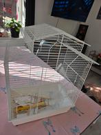 Vogelkooi wit, Ophalen, Zo goed als nieuw, Metaal, Vogelkooi