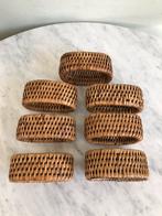 7 Rattan rotan servetringen Birmariet Myanmar, z.g.a.n., Ophalen of Verzenden, Zo goed als nieuw, Overige vormen, Riet