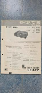 Service manual voor Sony SL-C7 betamax videorecorder, Ophalen of Verzenden