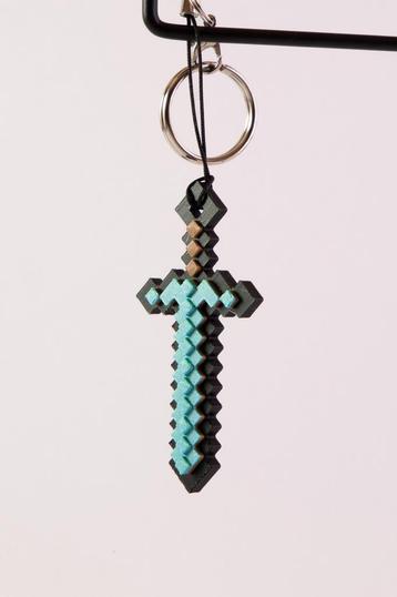 Sleutelhanger geïnspireerd door Minecraft - 3D prints beschikbaar voor biedingen