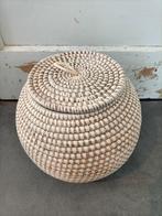 Mand met Deksel | Decoratie | Bohemian stijl | Landelijk, Huis en Inrichting, Mand, Rond, Nieuw, Ophalen of Verzenden