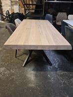 Boomstam eettafel, Vijf personen of meer, Industrieel, Rechthoekig, Overige houtsoorten