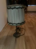 Vintage Tafellamp Creme Glans Brons, Ophalen, Zo goed als nieuw, Minder dan 50 cm