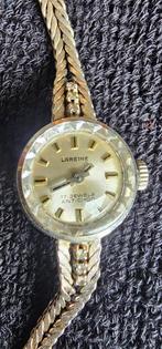 Lareine 14 k Witgouden Dameshorloge, Wit, Ophalen of Verzenden, Zo goed als nieuw, 17 tot 18
