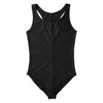 Heren zwart zwempak bodysuit zwemmen sporten jumpsuit, Verzenden, Zwart