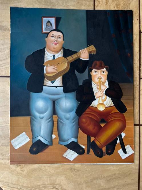 Prachtige reproductie van Fernando Botero : The Musicians, Antiek en Kunst, Kunst | Schilderijen | Klassiek, Ophalen of Verzenden