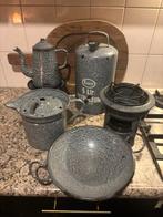 Vintage Emaille Keuken Set, Ophalen of Verzenden