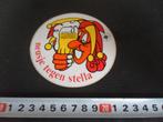 sticker bier pils neusje tegen stella artois - nar, Verzamelen, Stickers, Ophalen, Zo goed als nieuw