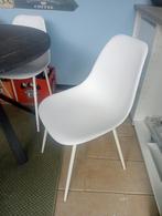 4x stoel stoelen wit kunstof met stalen poten, Ophalen, Gebruikt, Wit, Vier