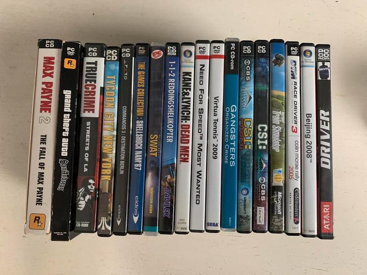 Oude PC-games (1998–2009) – per stuk of als set – origineel, Spelcomputers en Games, Games | Pc, Gebruikt, 1 speler, Vanaf 3 jaar
