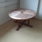 teak houten tafel, Ophalen of Verzenden, Gebruikt, Rond