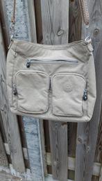 Kipling schoudertas zgan beige/leverkleur, Sieraden, Tassen en Uiterlijk, Tassen | Schoudertassen, Ophalen of Verzenden, Zo goed als nieuw