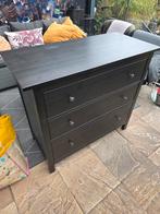 Ikea hemnes 3 ladekast / commode zwart bruin, Huis en Inrichting, Kasten | Ladekasten, Ophalen, 100 tot 150 cm, 5 laden of meer