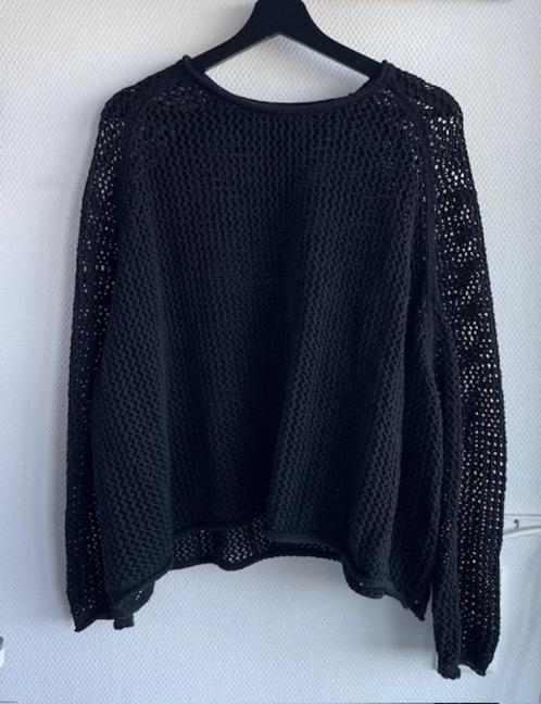 zwarte (gaatjes) trui van RUNDHOLZ, mt: S= 42/44., Kleding | Dames, Truien en Vesten, Zo goed als nieuw, Maat 42/44 (L), Zwart