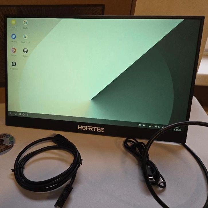 Portable Monitor HGFRTEE 15.6 Inch Full HD, Computers en Software, Monitoren, Zo goed als nieuw, 60 Hz of minder, HDMI, USB-C