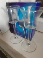 Royal Leerdam 2 glazen waxine lichthouders., Ophalen of Verzenden, Nieuw