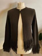 Zara tricot jasje bruin met franje nieuw met kaartjes, Maat 38/40 (M), Bruin, Zara, Nieuw