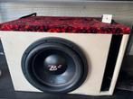 Subwoofer bekleed in deense pluche, Auto diversen, Autospeakers, Ophalen, Gebruikt