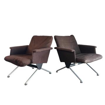 Twee Fauteuils No.1432 Bruine Stoffering, Cordemeyer, Gispen beschikbaar voor biedingen