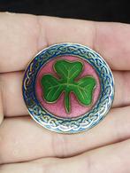 Ierse, vintage, prachtige, gesigneerde emaille broche, Ophalen of Verzenden, Zo goed als nieuw, Overige materialen